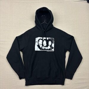 PAPER WORK X Double Dragon 2023 Black Graphic Streetwear Hoodie Mens Size Large